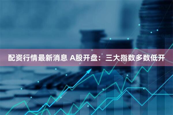 配资行情最新消息 A股开盘：三大指数多数低开