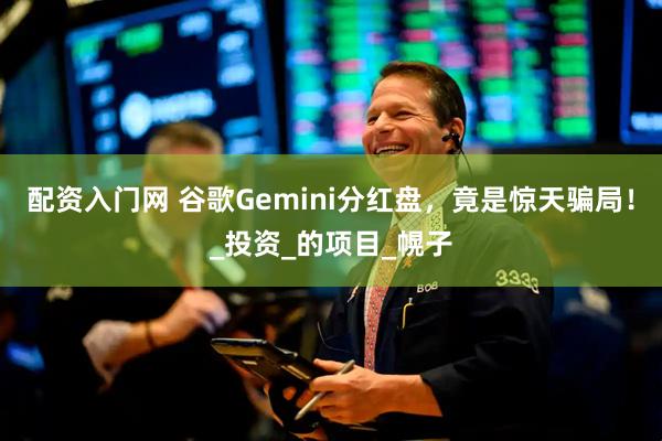 配资入门网 谷歌Gemini分红盘，竟是惊天骗局！_投资_的项目_幌子