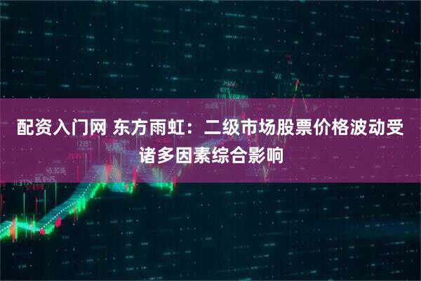 配资入门网 东方雨虹：二级市场股票价格波动受诸多因素综合影响